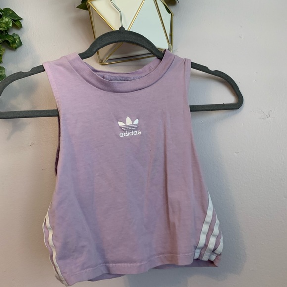 adidas purple crop top 